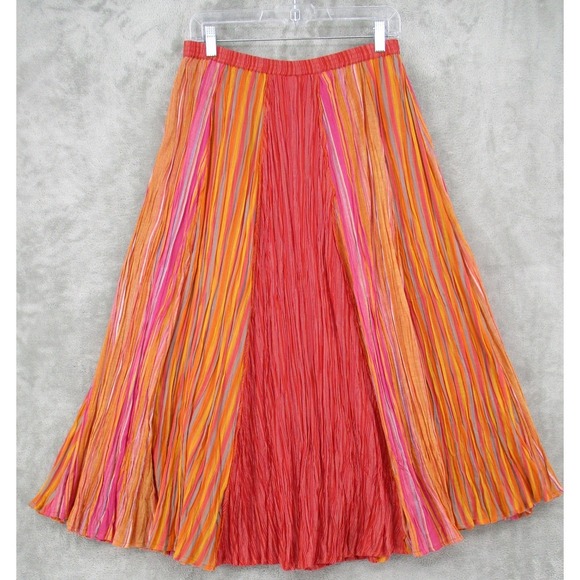 Coldwater Creek Skirt Womens XS Midi Broomstick Modest Boho Artsy Art to Wear - Picture 2 of 9